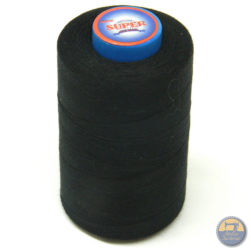 BLACK SUPER , 100% POLYESTER, 40/2 4000y (3657m)
