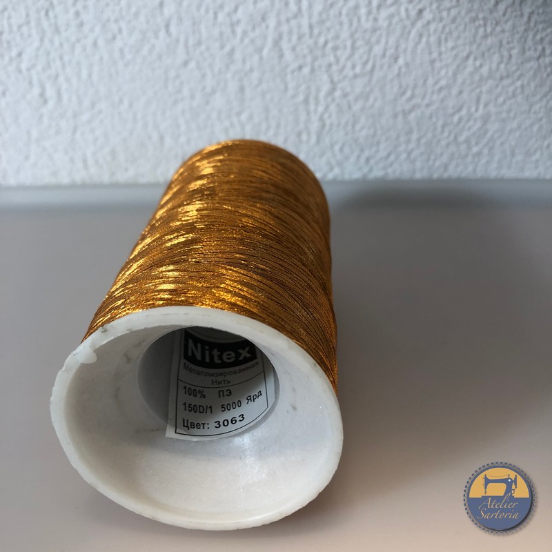 3063 NITEX METALLIZATO, 100% POLYESTER, 150D/1 5000y (4572m) - immagine 2