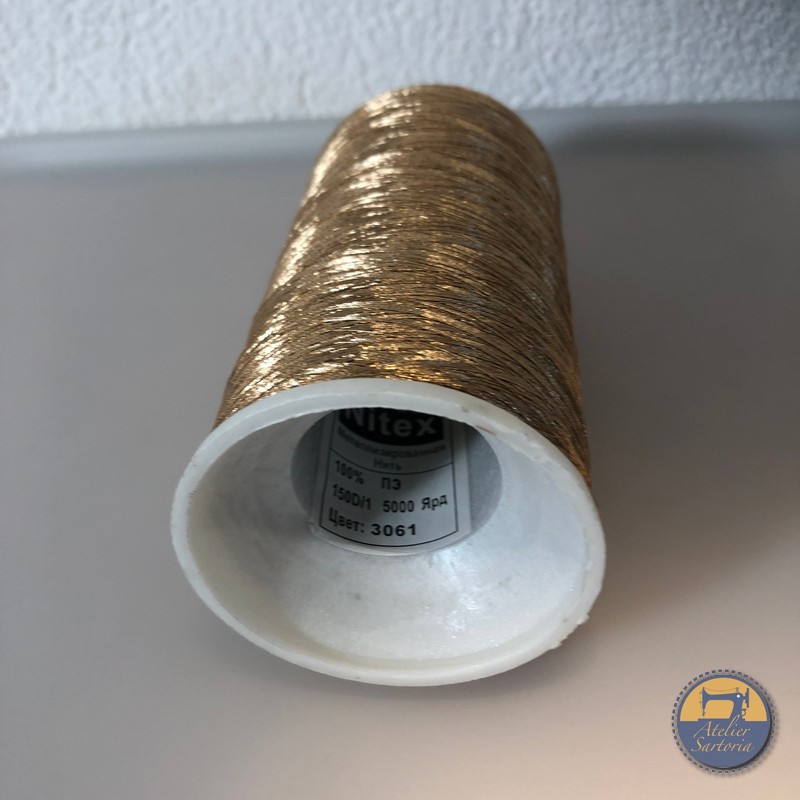 3061 NITEX METALLIZATO, 100% POLYESTER, 150D/1 5000y (4572m) - immagine 2