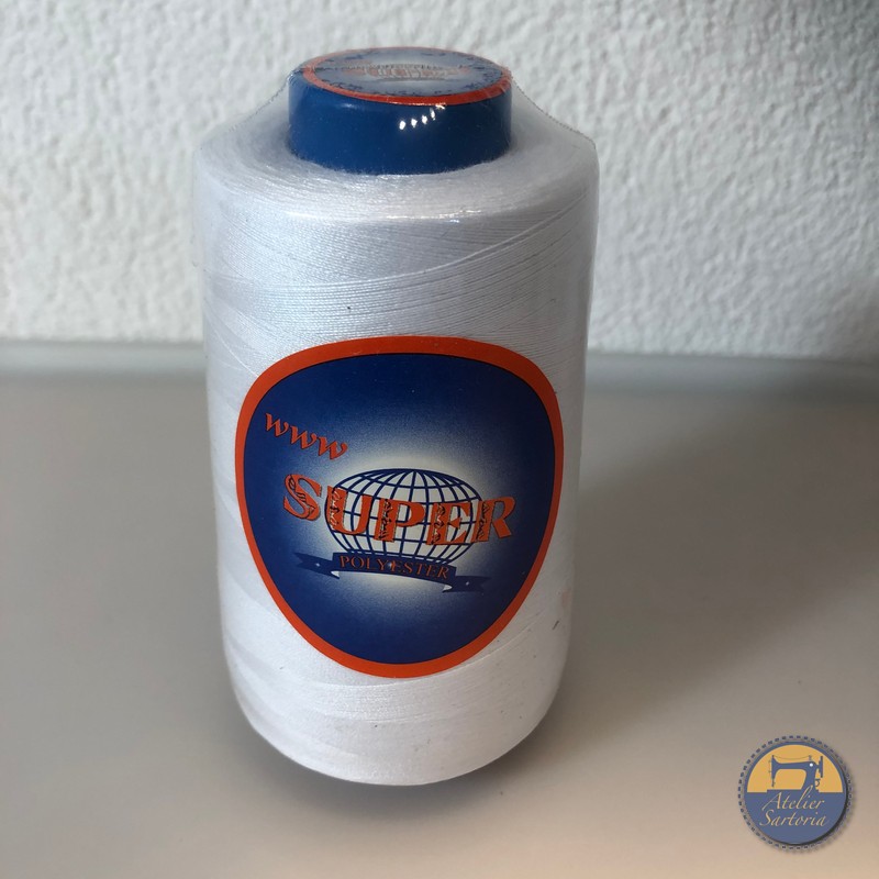 WHITE SUPER , 100% POLYESTER, 40/2 4000y (3657m)